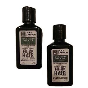Duke Cannon News Anchor Hair Wash Thick‎ Hair Shampoo Conditioner 3oz 2 Bottles